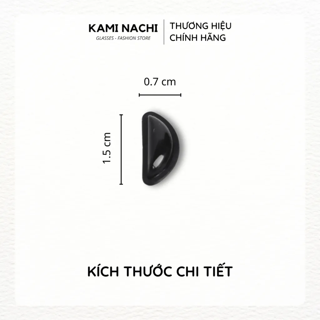 Ảnh Bộ 2 miếng đệm mũi silicon hình chữ D có mặt dán keo cho mắt kính KAMI NACHI 1