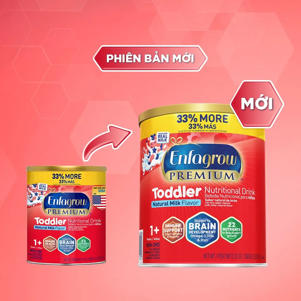 Ảnh Bộ 2 Sữa Bột Dinh Dưỡng Enfagrow Premium Toddler 907g/Lon 1