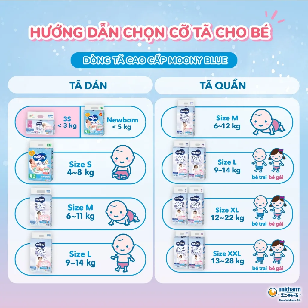 Ảnh Bộ 2 Tã quần cao cấp Moony M52 - Nhập khẩu Nhật Bản 2