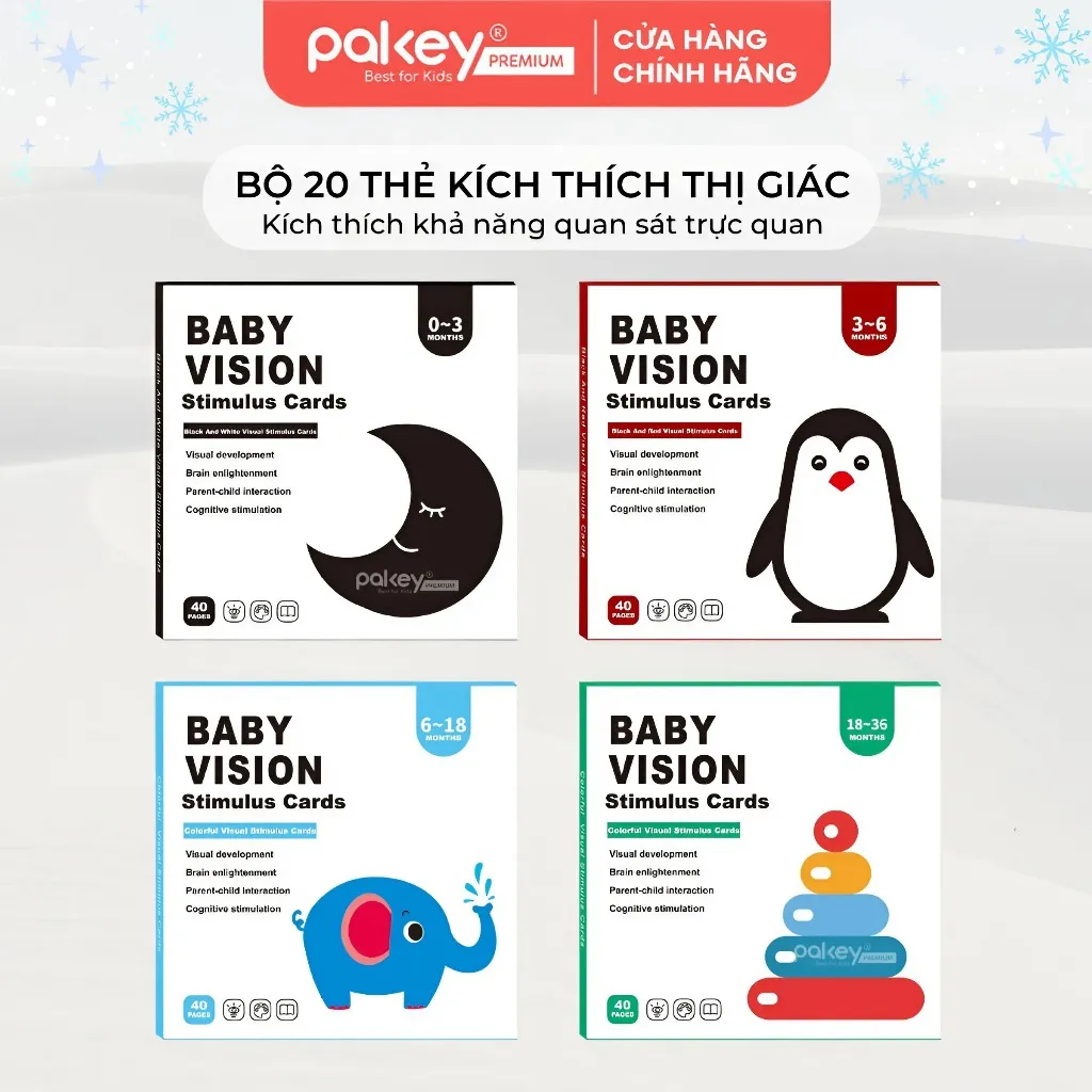 Review Thẻ Kích Thích Thị Giác Pakey Cao Cấp: Phát Triển Quan Sát Cho Bé