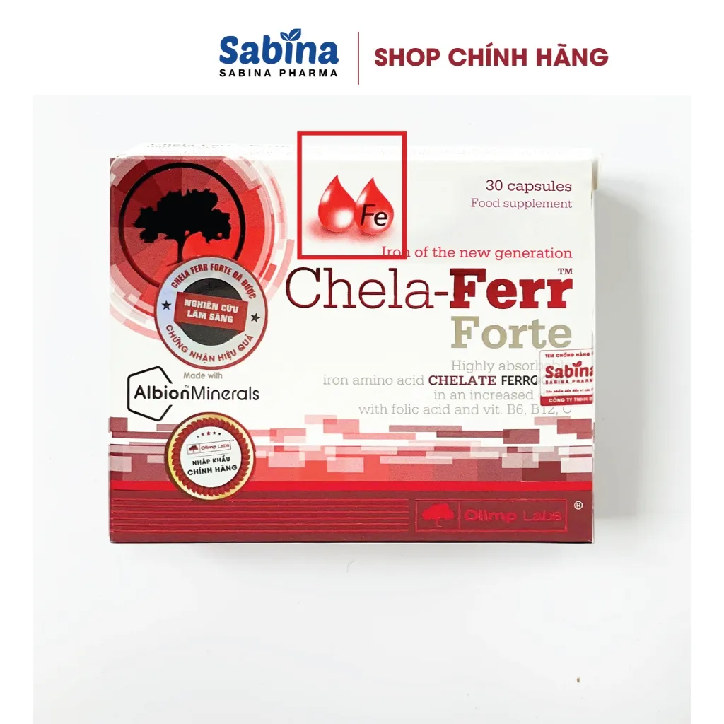 Ảnh Bộ 3 Chela-Ferr Forte 11,4g + Gold DHA 25,35g+Canxi Chela-Calcium D3 36,6g(Olimp labs).Thực phẩm bảo vệ sức khỏe 1