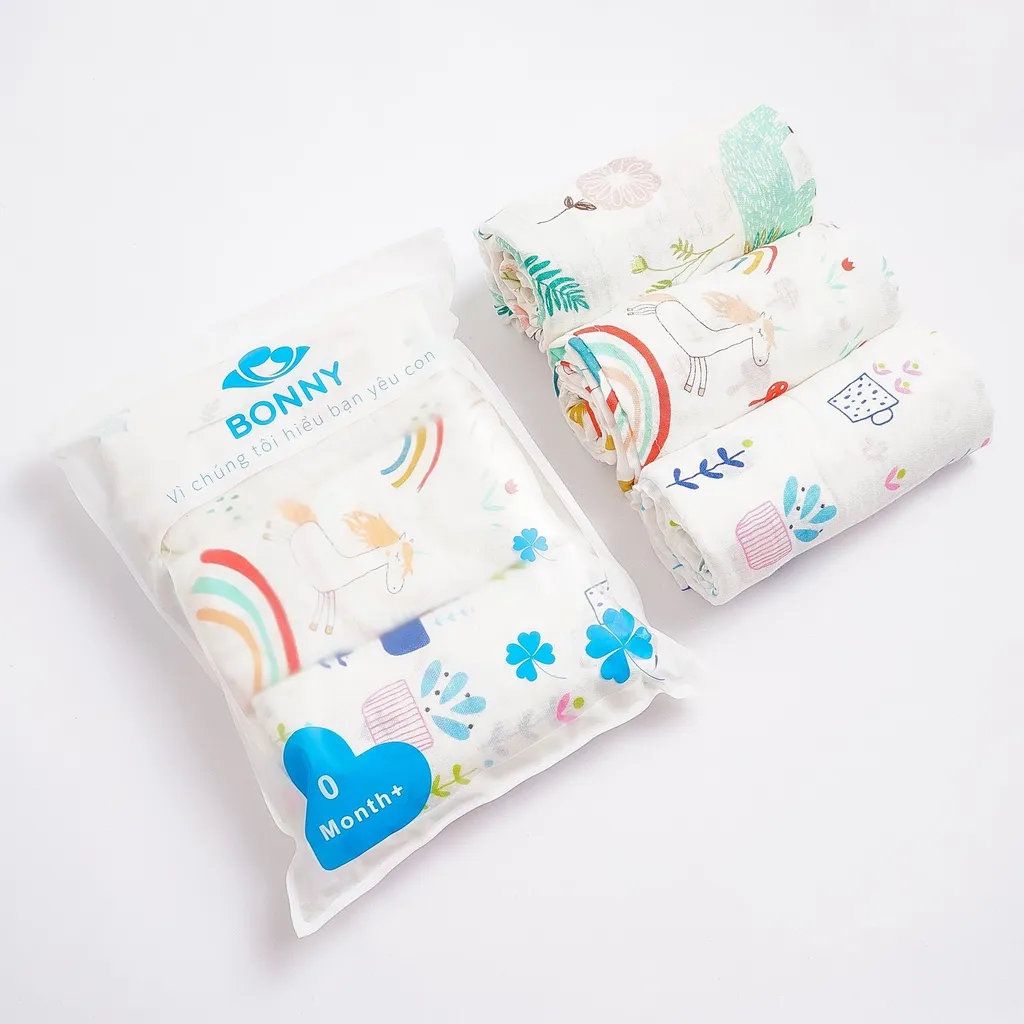 Ảnh Bộ 3 Khăn Tắm BONNY Sợi Tre 1m1x1m2 Siêu Nhẹ, Mềm Mịn và Thấm Hút Tốt 3