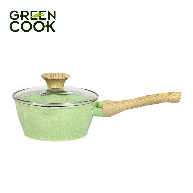 Ảnh Bộ 3 nồi đúc men đá ceramic 16-20-24cm 10 lớp chống dính PFOA free, miệng rót Green Cook GCS231 2