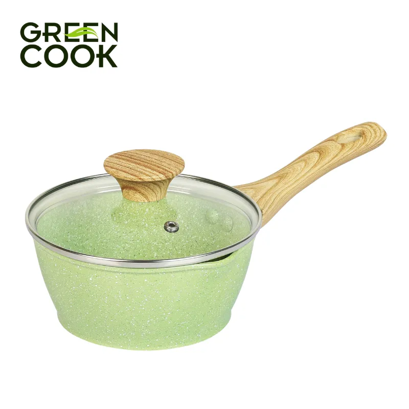 Ảnh Bộ 3 nồi đúc men đá ceramic 16-20-24cm 10 lớp chống dính PFOA free, miệng rót Green Cook GCS231 3