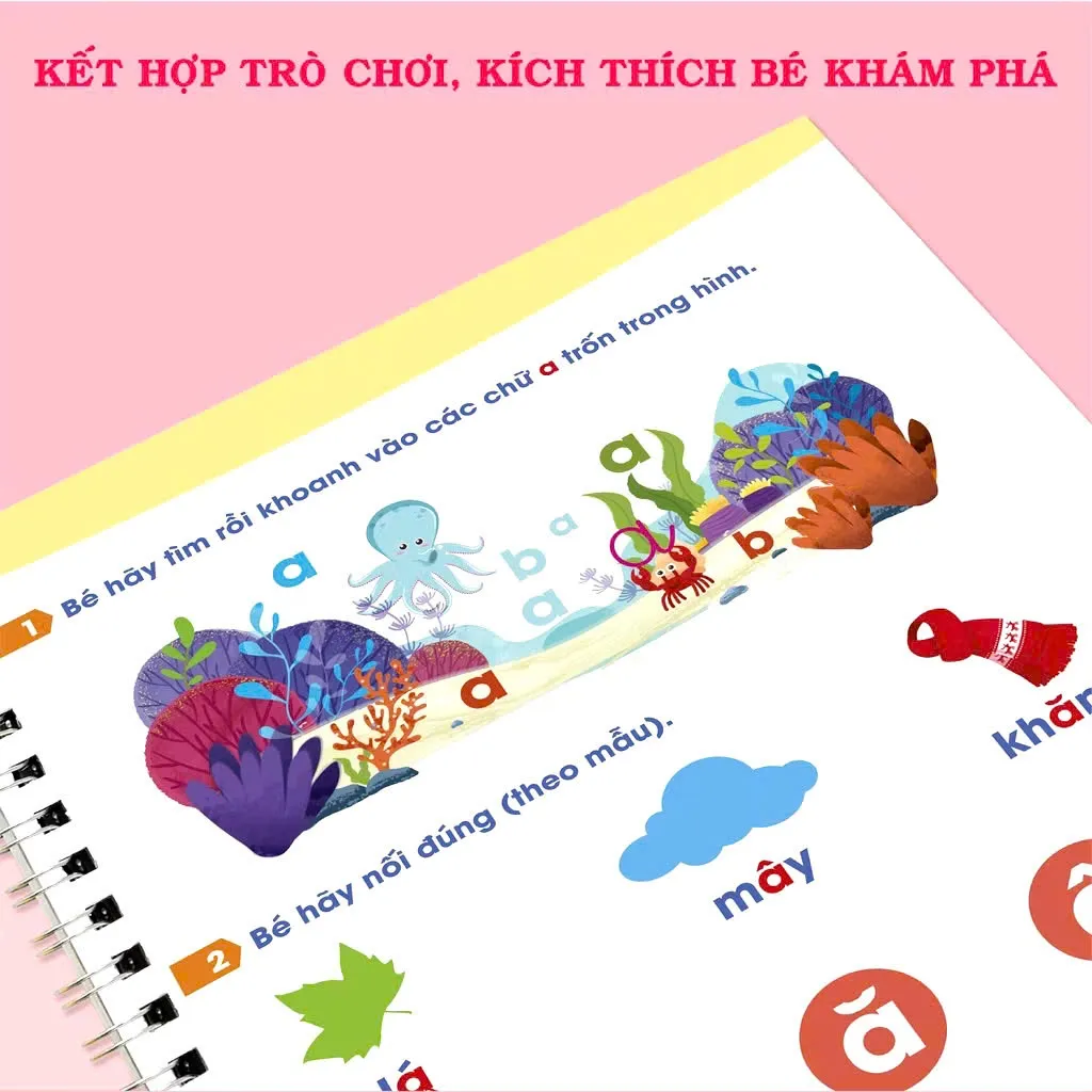 Ảnh Bộ 3 Vở Luyện Viết Thần Kỳ TNBOOKS Tự Bay Mực Cho Bé Vào Lớp 1 - Luyện Viết Chữ Đẹp (4-6 Tuổi) 4