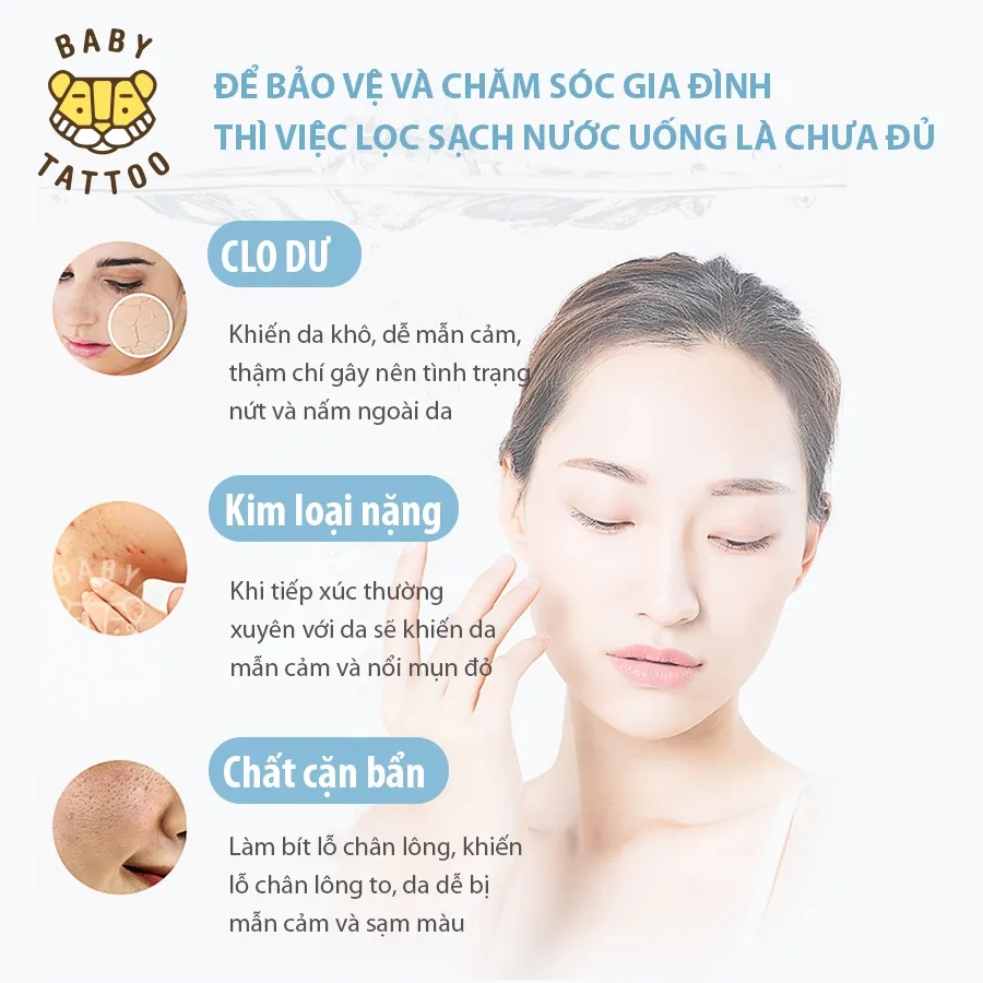 Ảnh Bộ 4 Lõi Lọc PP Cao Cấp Thay Thế Cho Vòi Sen Tắm Lọc Nước, Khử Clo Type A BABY TATTOO 4