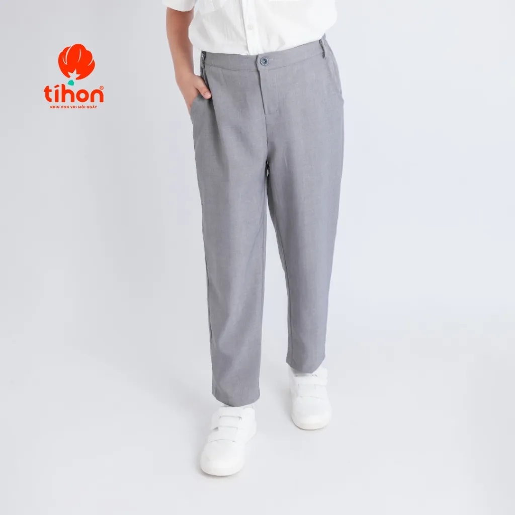 Ảnh Bộ áo sơ mi trắng quần âu bé trai TIHON phong cách lịch lãm thoáng mát QD0750786, ASM0750806 3