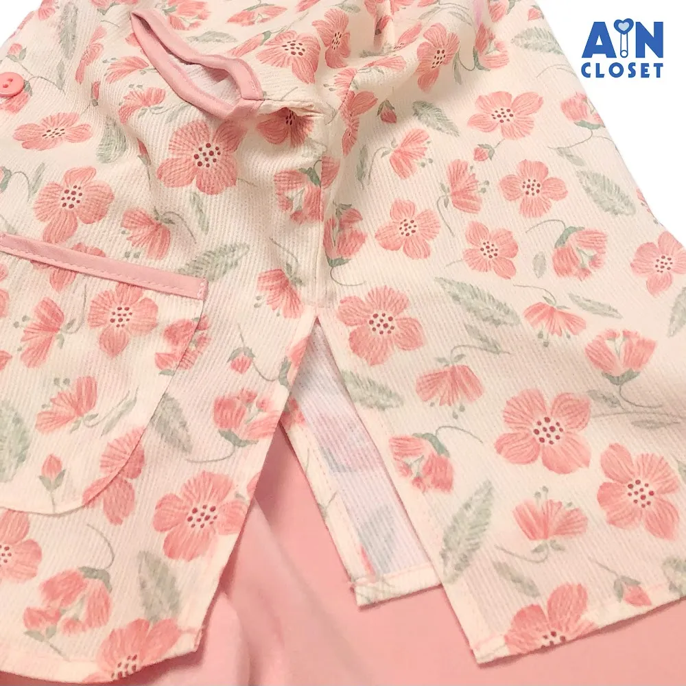 Ảnh Bộ bà ba dài áo tay ngắn bé gái họa tiết Hoa Anh Thảo quần lụa hồng - AICDBGJZGS1Q - AIN Closet 2