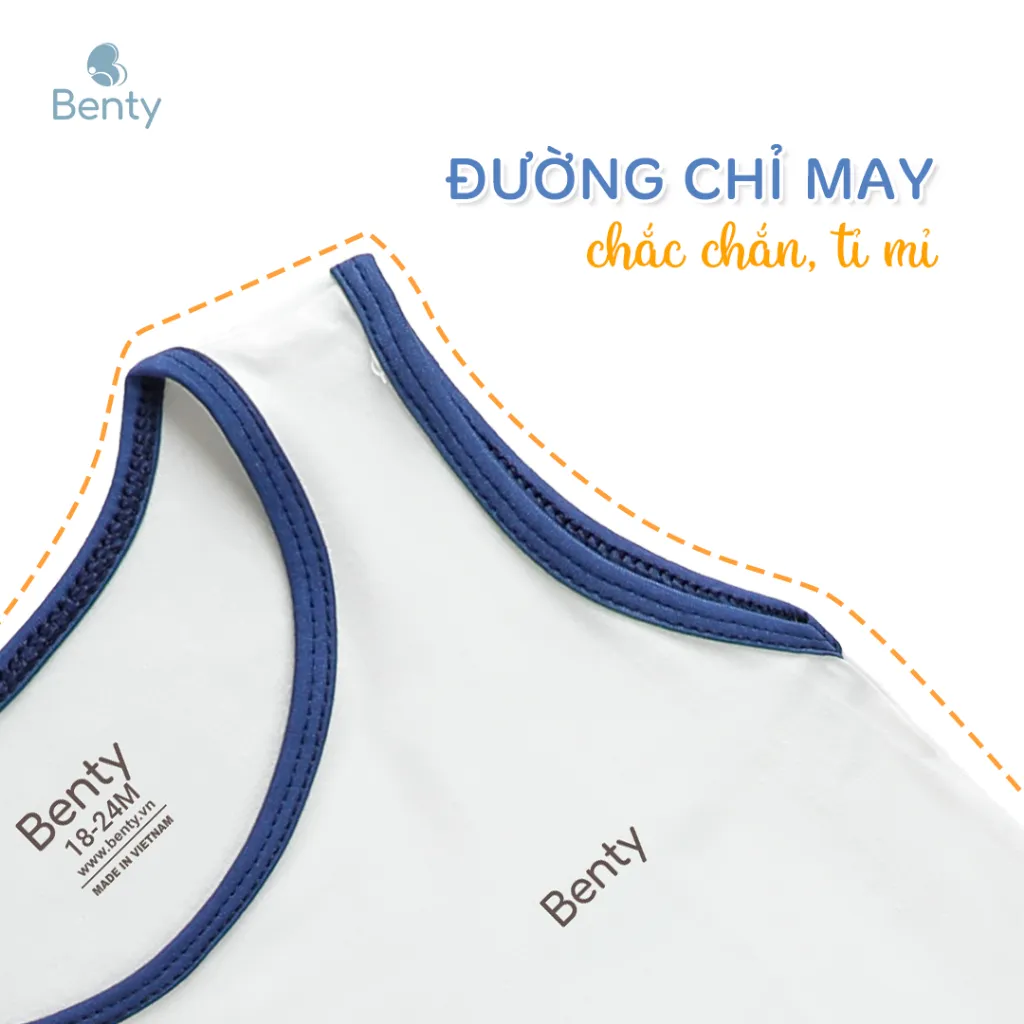 Ảnh Bộ ba lỗ phối viền BENTY in hình BT098 Chef Dog đáng yêu, chất vải cao cấp, thấm hút mồ hôi tốt 4