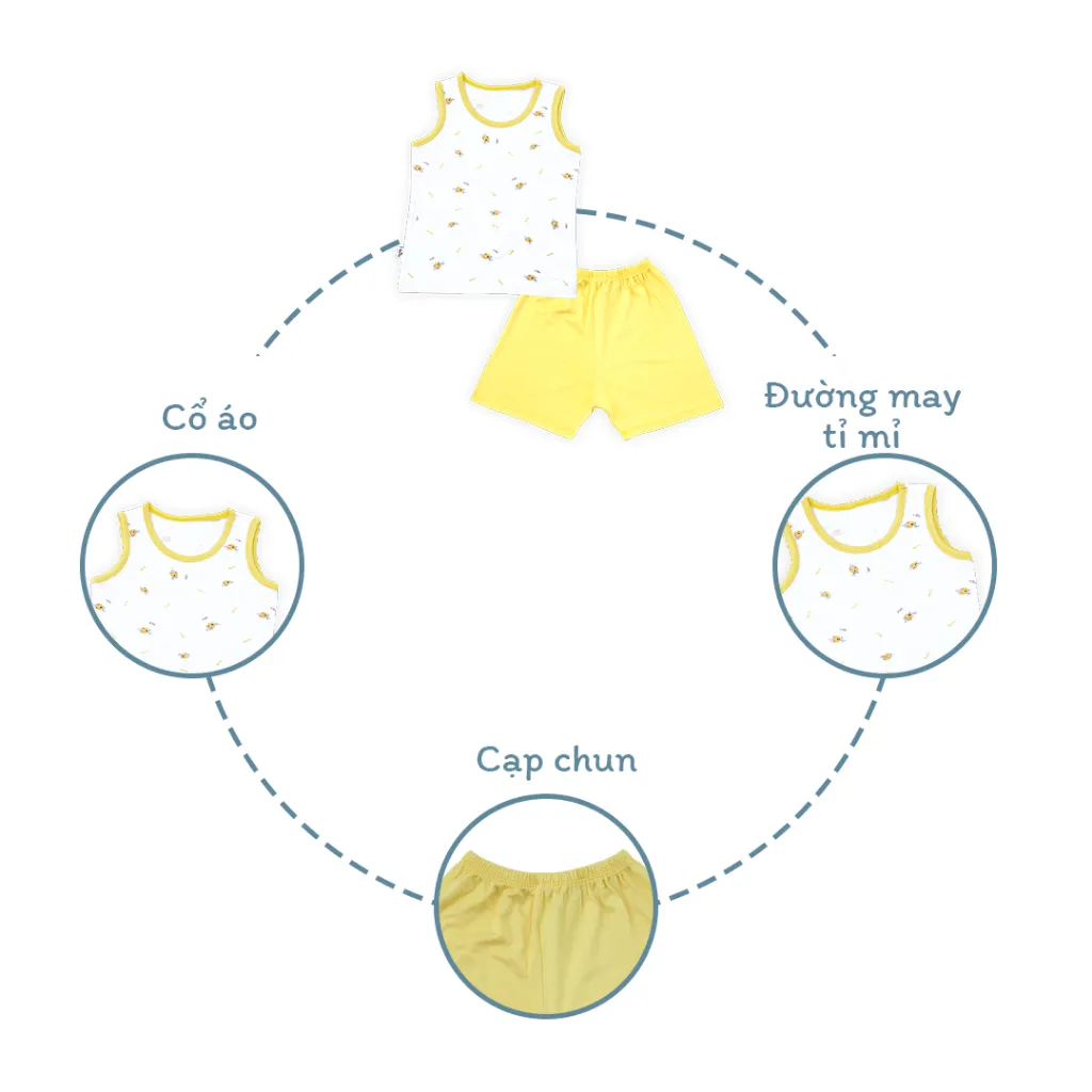Ảnh Bộ ba lỗ quần áo trẻ em họa tiết BENTY cotton mềm mịn mát, đồ bộ trẻ em cao cấp, thoáng khí 3