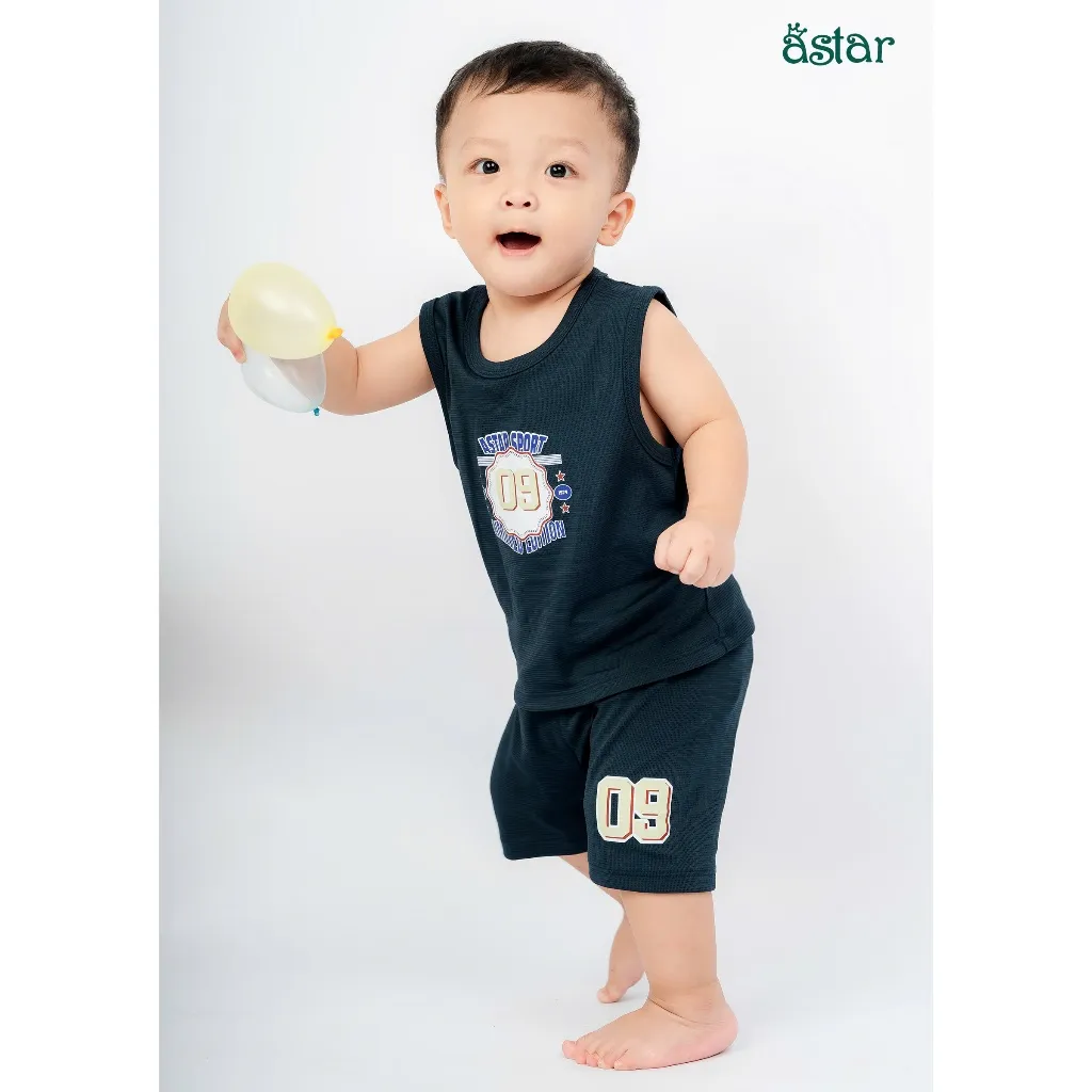 Ảnh Bộ ba lỗ thể thao Astar chất vải poly cool mát mẻ, thoáng khí cho bé từ 12 tháng đến 7 tuổi 2