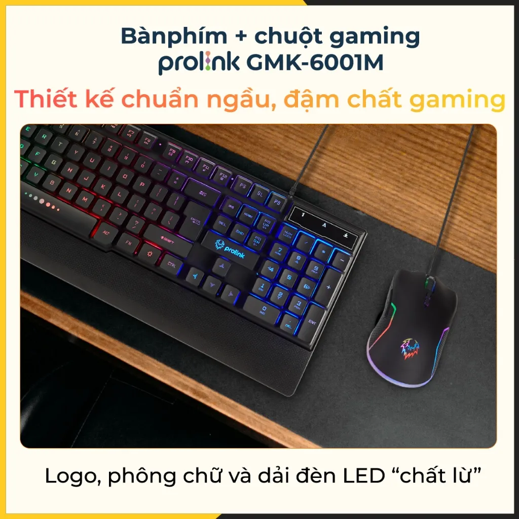 Ảnh Bộ Bàn Phím Kèm Chuột Gaming Prolink GMK-6001M - CHÍNH HÃNG STORE 3