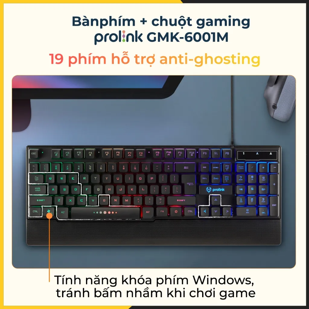Ảnh Bộ Bàn Phím Kèm Chuột Gaming Prolink GMK-6001M - CHÍNH HÃNG STORE 4