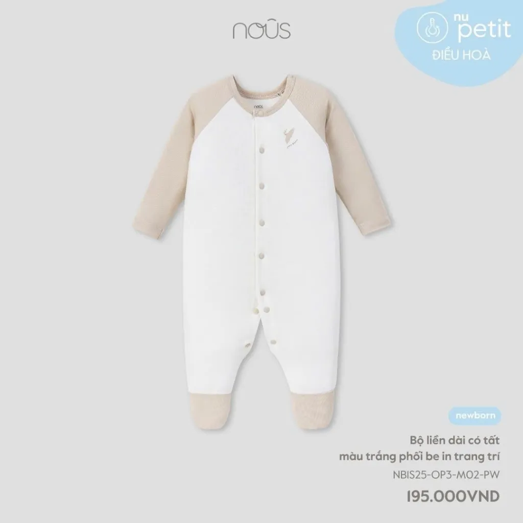 Ảnh Bộ Body sơ sinh Newborn không tất/liền tất Nous 4