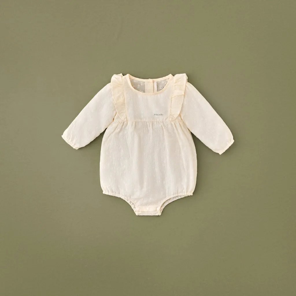 Ảnh Bộ bodysuit cho bé gái ABBIEOH hoa nhí thô cotton cổ vai bèo phong cách vintage BD257 BD654 BD655 4