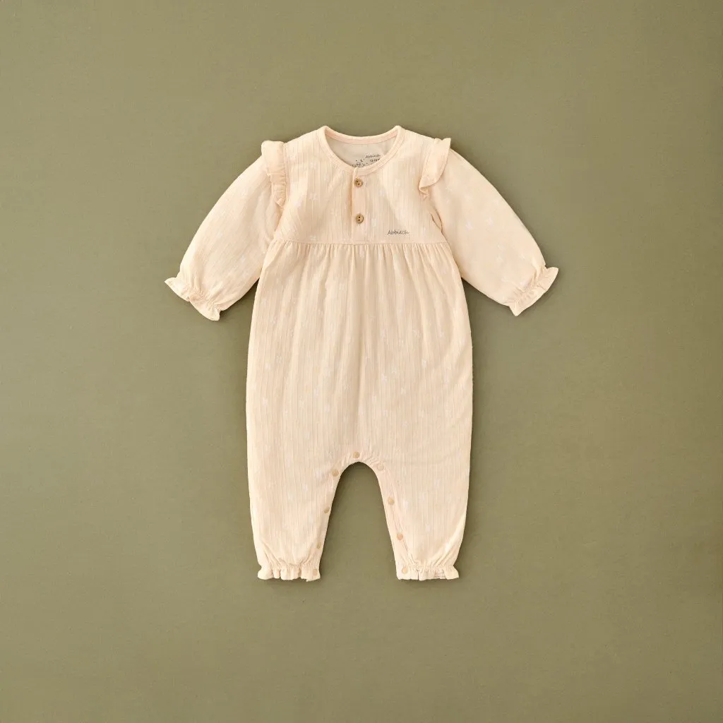 Ảnh Bộ bodysuit cho bé gái cotton dài tay ABBIEOH cài chéo bèo nhún 0 - 18 tháng BD359 AW21 BD656 2