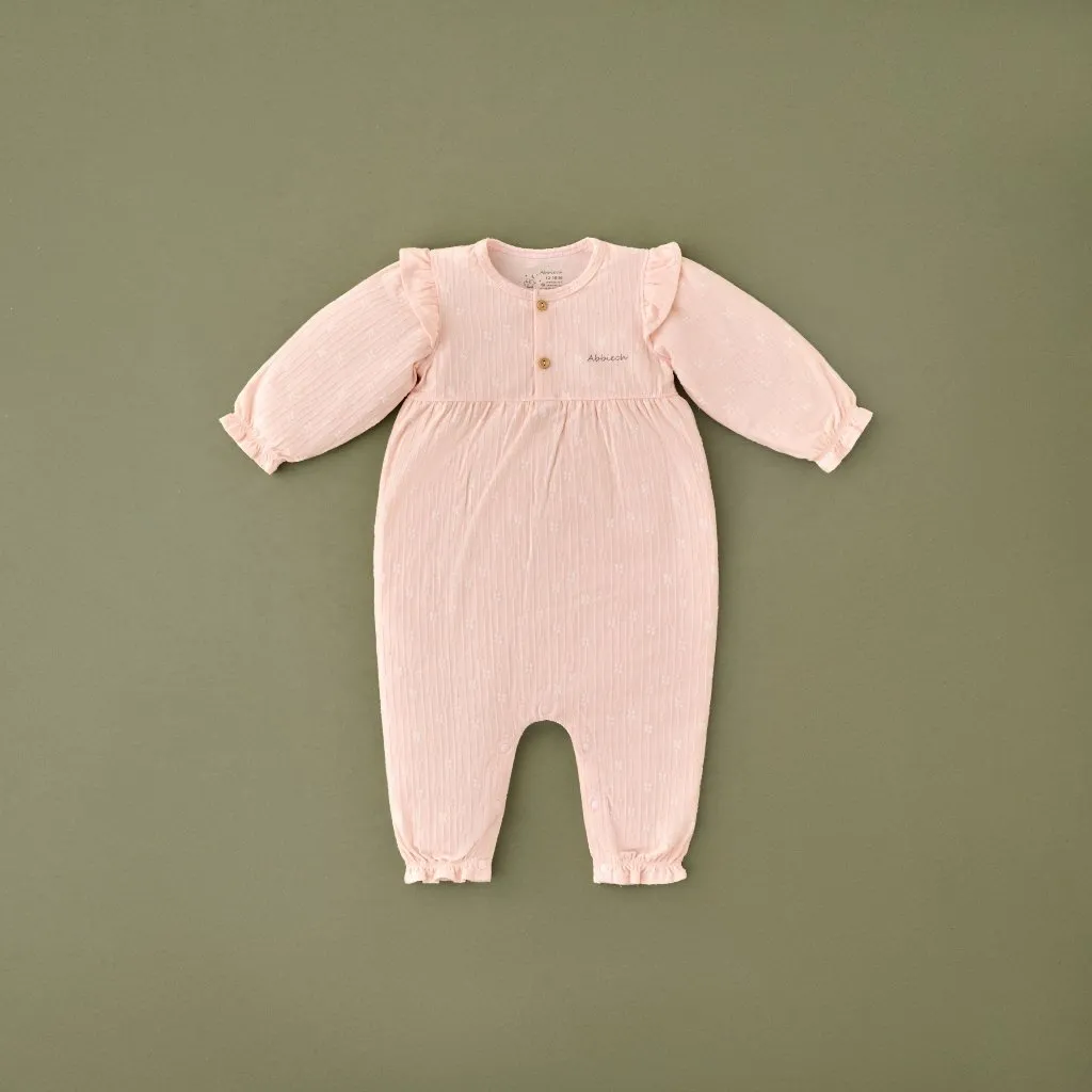 Ảnh Bộ bodysuit cho bé gái cotton dài tay ABBIEOH cài chéo bèo nhún 0 - 18 tháng BD359 AW21 BD656 3