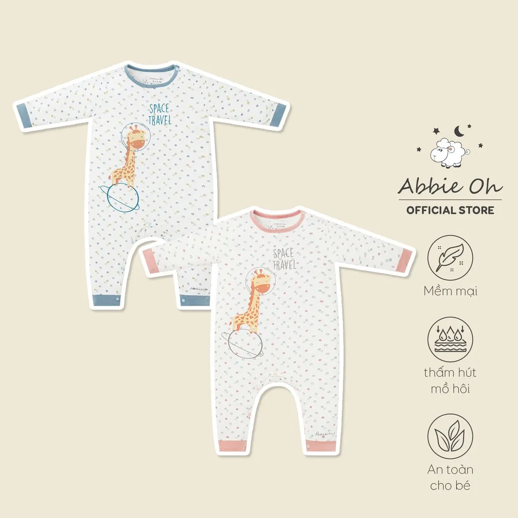 Ảnh Bộ bodysuit cho bé gái cotton dài tay ABBIEOH cài chéo bèo nhún 0 - 18 tháng BD359 AW21 BD656 4
