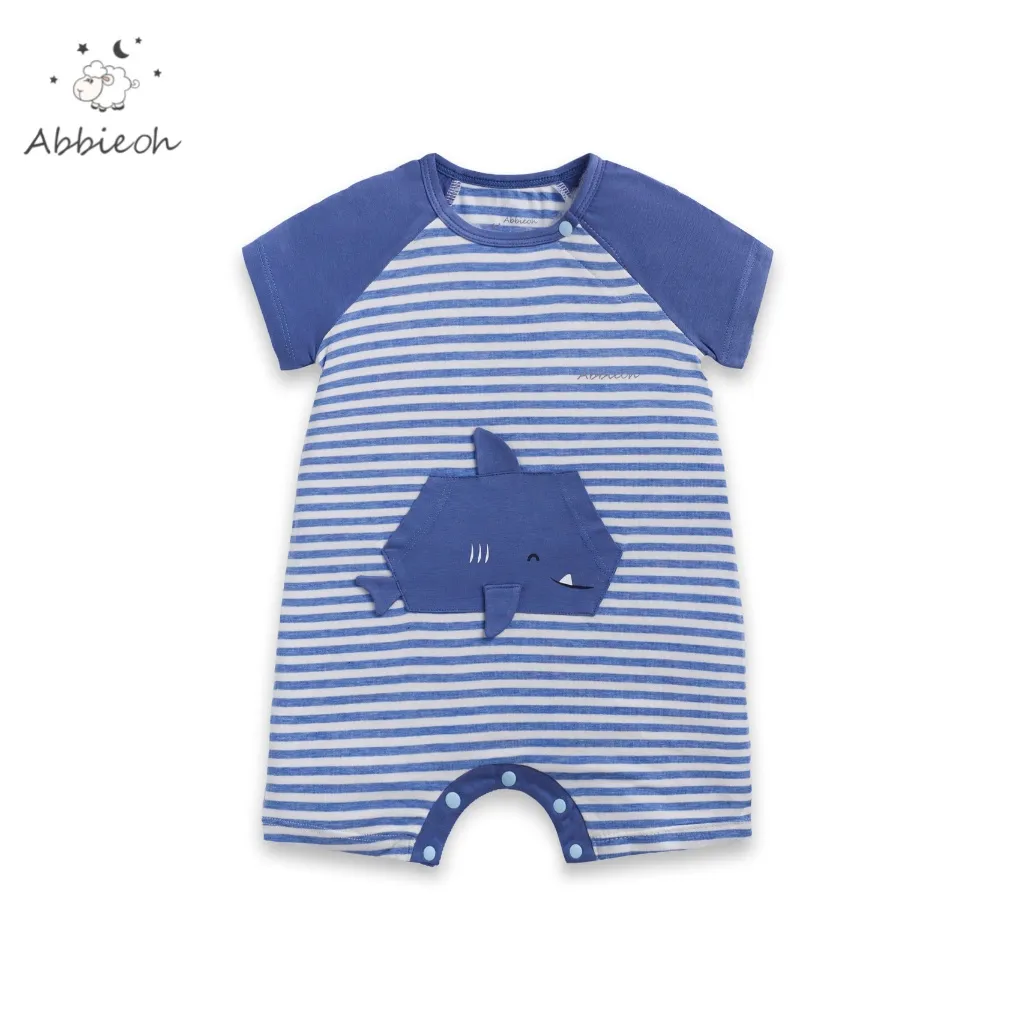 Ảnh Bộ bodysuit cộc tay cotton ABBIEOH hình con vật và xe cho bé 6-12M BD503 BD502 BD533 BD766 4