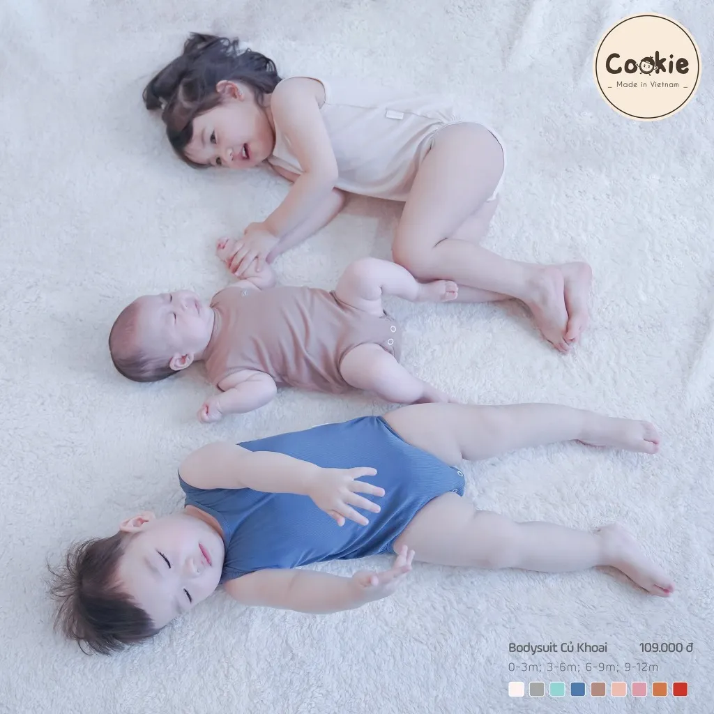 Ảnh Bộ Bodysuit COOKIE Củ Khoai Cho Bé Size Từ 3 Tháng Đến 12 Tháng 2