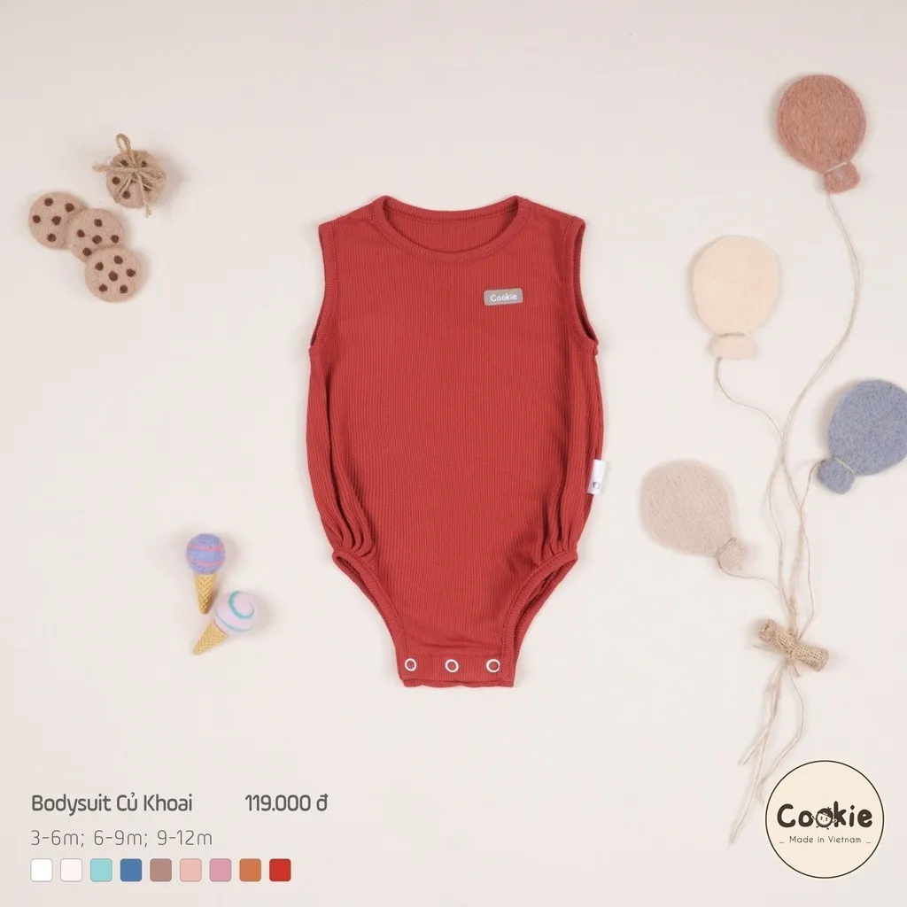 Ảnh Bộ Bodysuit COOKIE Củ Khoai Cho Bé Size Từ 3 Tháng Đến 12 Tháng 4