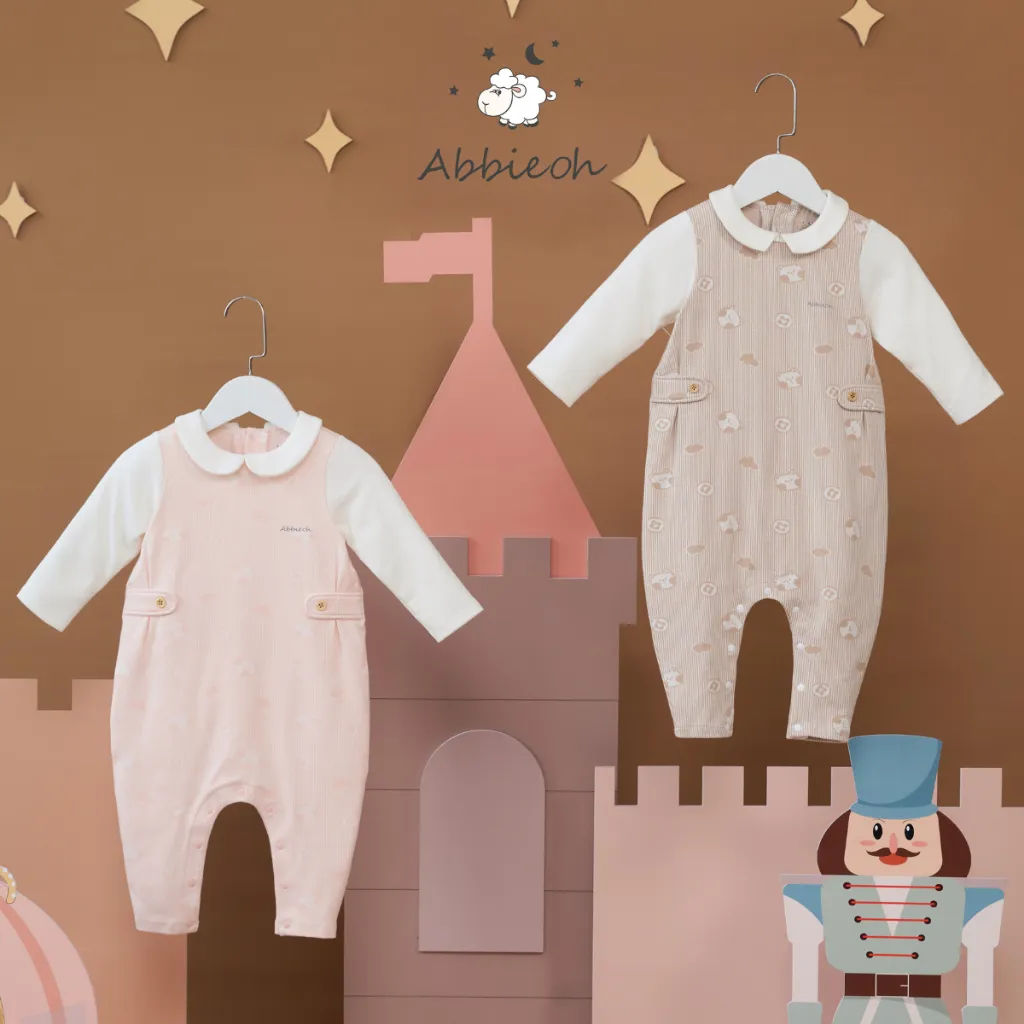 Ảnh Bộ bodysuit nỉ giữ nhiệt dài tay cotton cho bé sơ sinh ABBIEOH động vật ngộ nghĩnh 0-12 tháng BD550-572-657-667-680-676 1