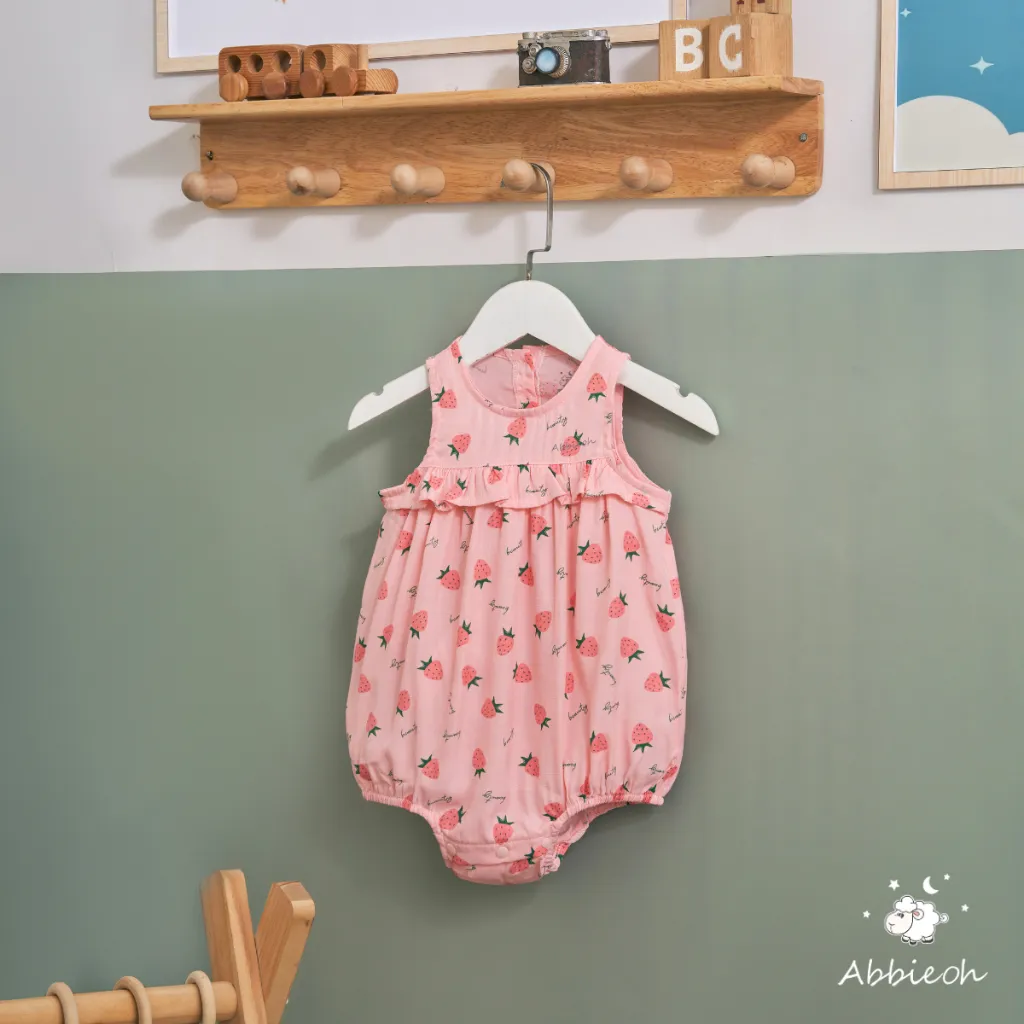 Ảnh Bộ bodysuit sát nách bé gái ABBIEOH thô cotton bèo nhún dễ thương BD775 BD780 BD773 BD626-628-439 BD754 4