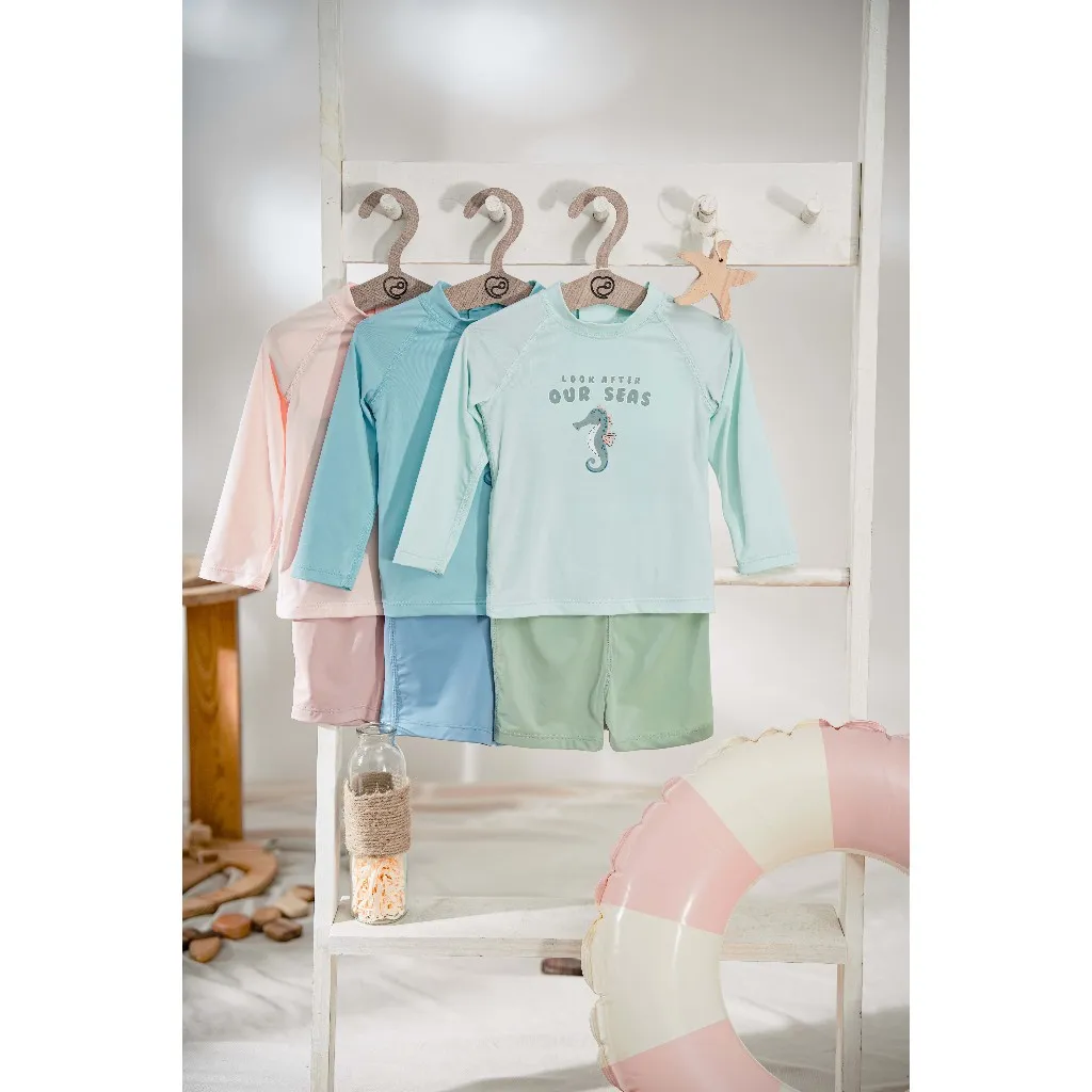 Ảnh Bộ bơi Áo dài tay, quần đùi khóa sau BU Baby BSM171300 1