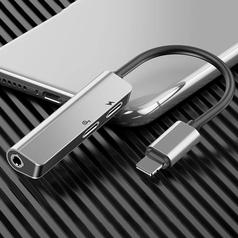 Ảnh Bộ chuyển cổng ip sang Dual ip + Audio AUX 3.5mm Baseus L52 cho iP, hỗ trợ đàm thoại 1