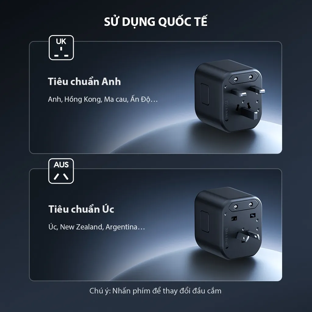 Ảnh Bộ Chuyển Đổi Cổng Sạc Quốc Tế Công Suất 12W - Hàng chính hãng 2