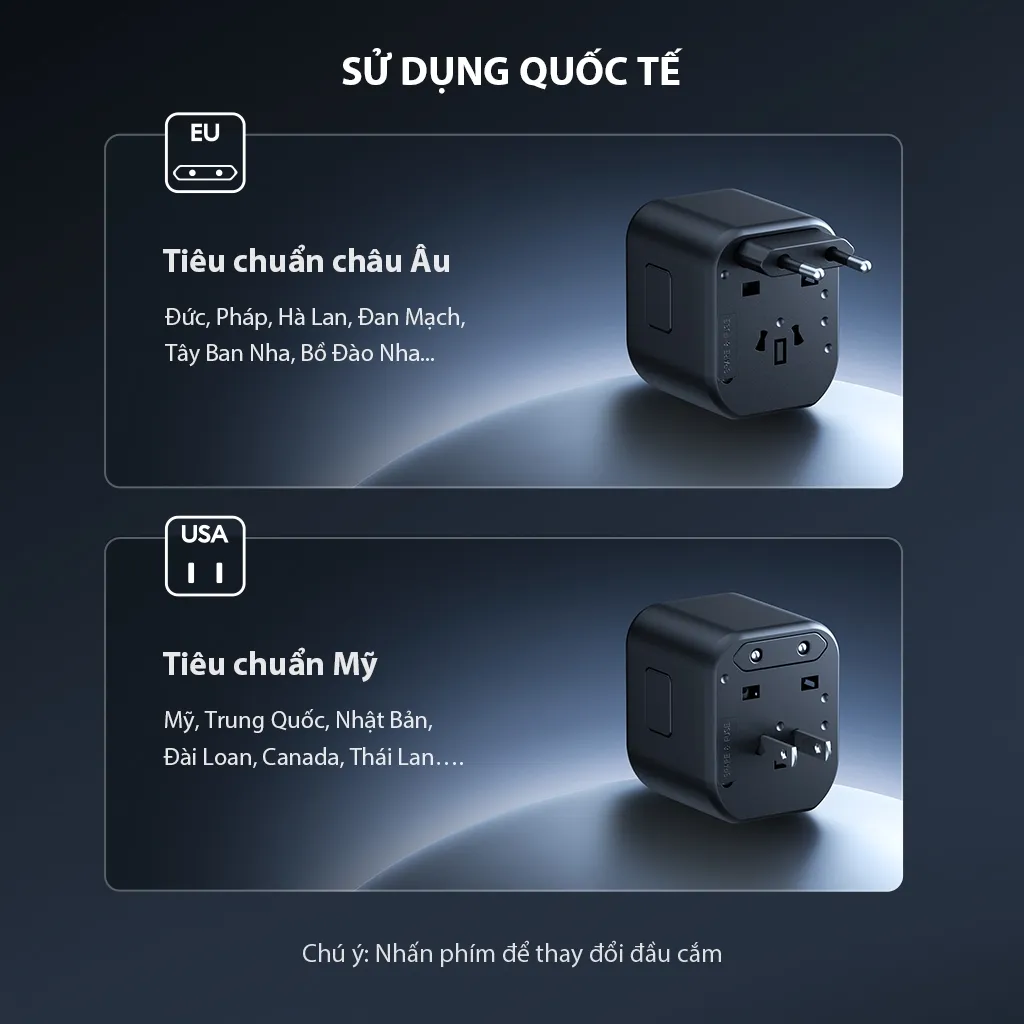 Ảnh Bộ Chuyển Đổi Cổng Sạc Quốc Tế Công Suất 12W - Hàng chính hãng 3