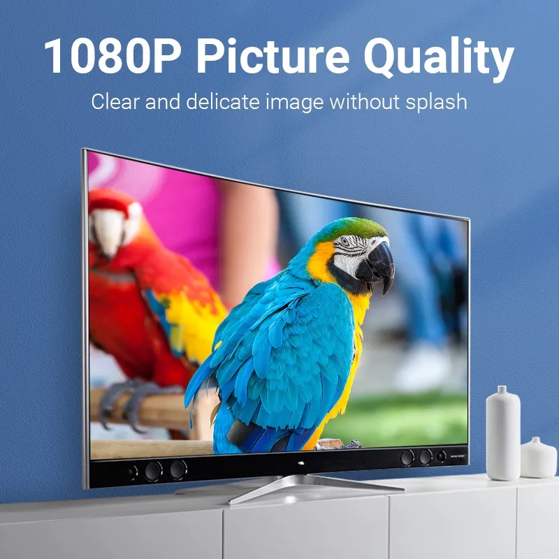 Ảnh Bộ Chuyển Đổi Vention DP Sang HDMI 1080P 60Hz Cho Máy Tính Xách Tay HDTV Từ Đầu Cắm Sang Lỗ Cắm HDMI Mạ Vàng 3