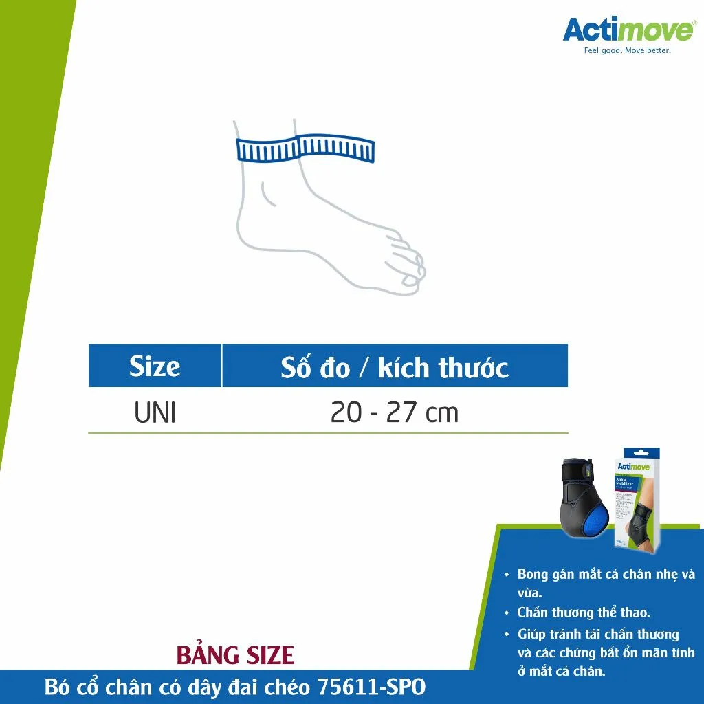 Ảnh Bó cổ chân có dây đai chéo 75611-SPO Actimove Ankle Stabilizer 4