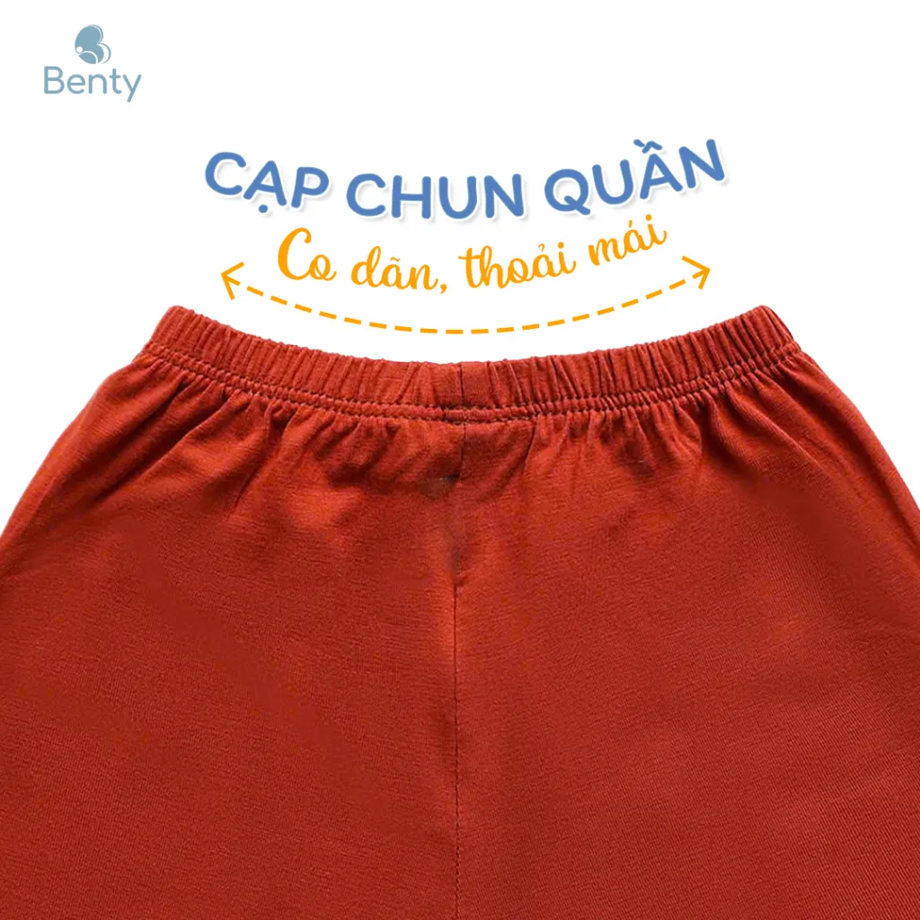 Ảnh Bộ cộc tay cài vai phối viền in hình Super Mario BENTY BT111 mát mềm mịn, đồ bộ cho bé chính hãng 4