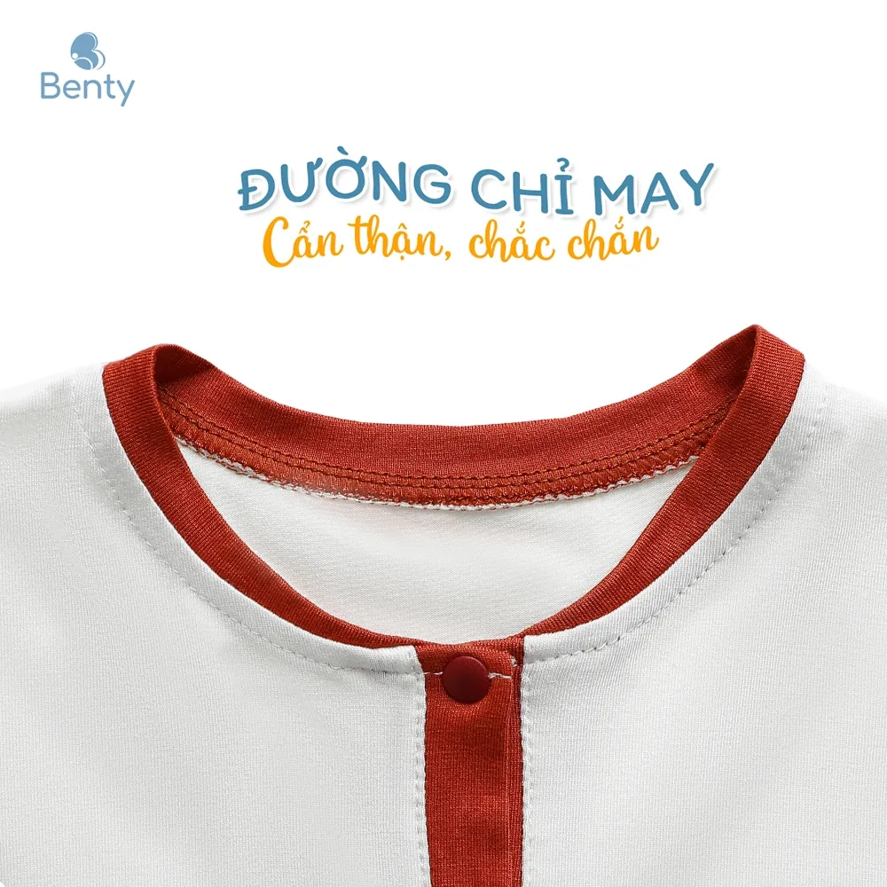Ảnh Bộ cộc tay cổ trụ BENTY in hình cá voi  BT041 cotton mềm mịn mát, đồ bộ cho bé trai, bé gái 4