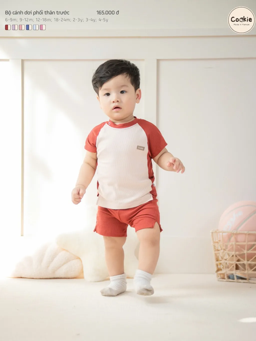 Ảnh Bộ Cộc Tay COOKIE , Bộ Cánh Dơi Phối Thân Trước Cho Bé Từ 6 Tháng Đến 5 Tuổi 2025 1