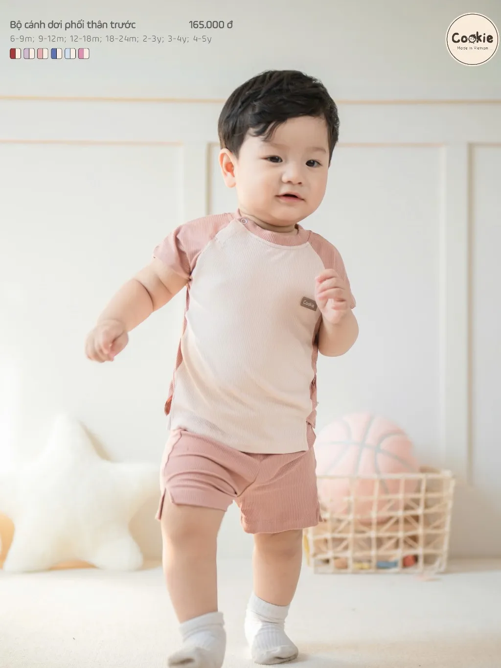 Ảnh Bộ Cộc Tay COOKIE , Bộ Cánh Dơi Phối Thân Trước Cho Bé Từ 6 Tháng Đến 5 Tuổi 2025 2