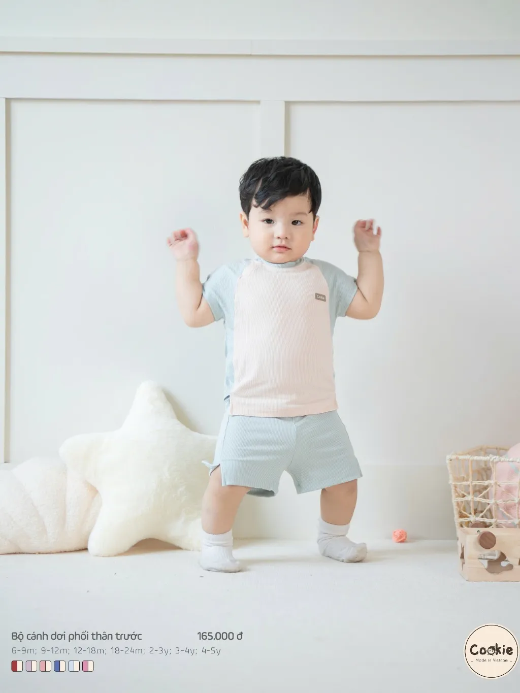 Ảnh Bộ Cộc Tay COOKIE , Bộ Cánh Dơi Phối Thân Trước Cho Bé Từ 6 Tháng Đến 5 Tuổi 2025 4