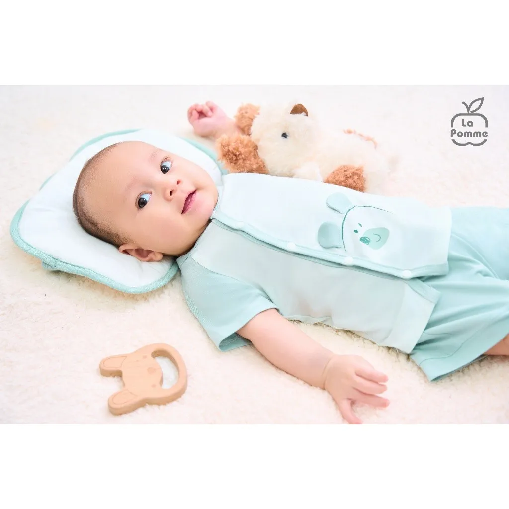 Ảnh Bộ cộc tay cúc lệch La Pomme Người bạn ú òa 2