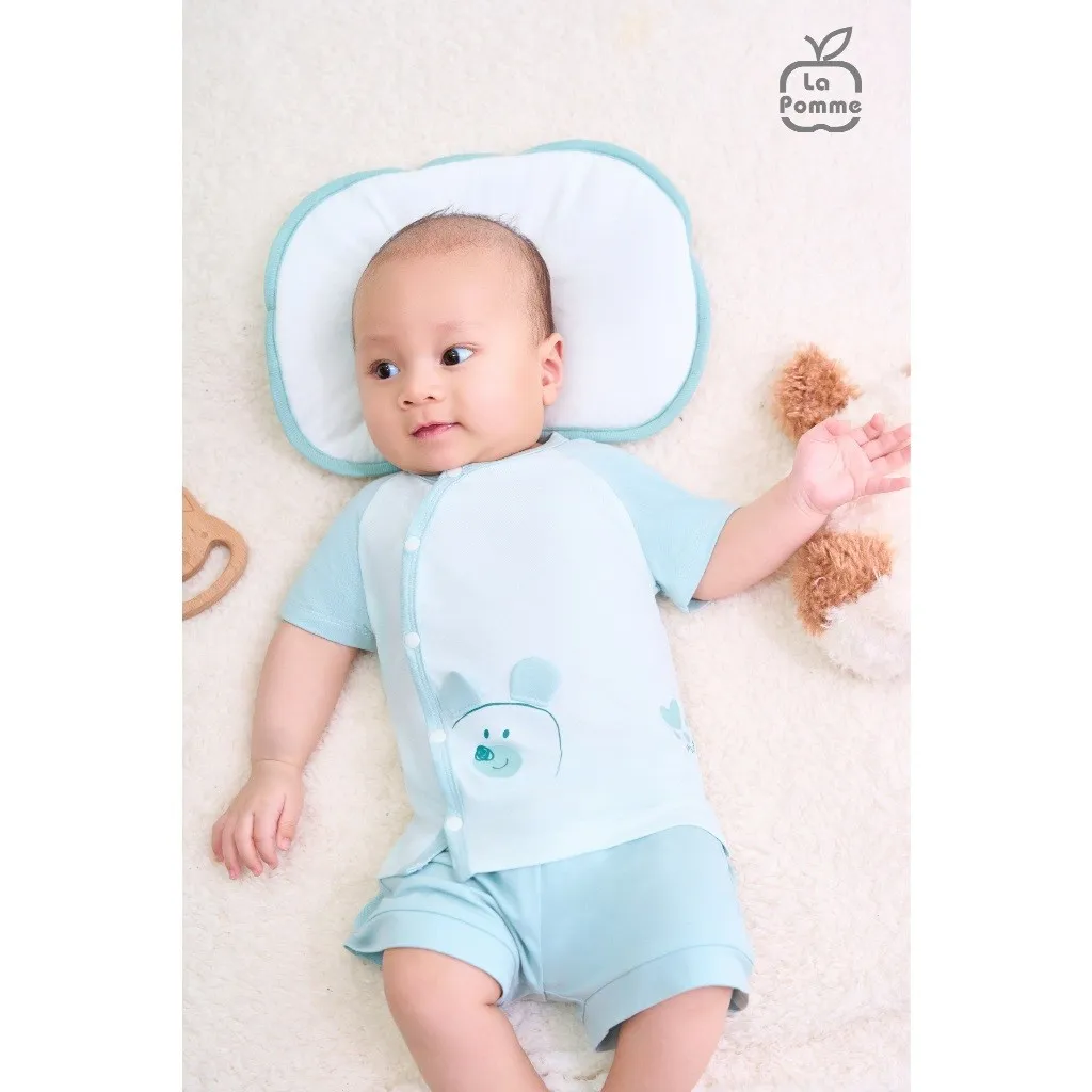 Ảnh Bộ cộc tay cúc lệch La Pomme Người bạn ú òa 3
