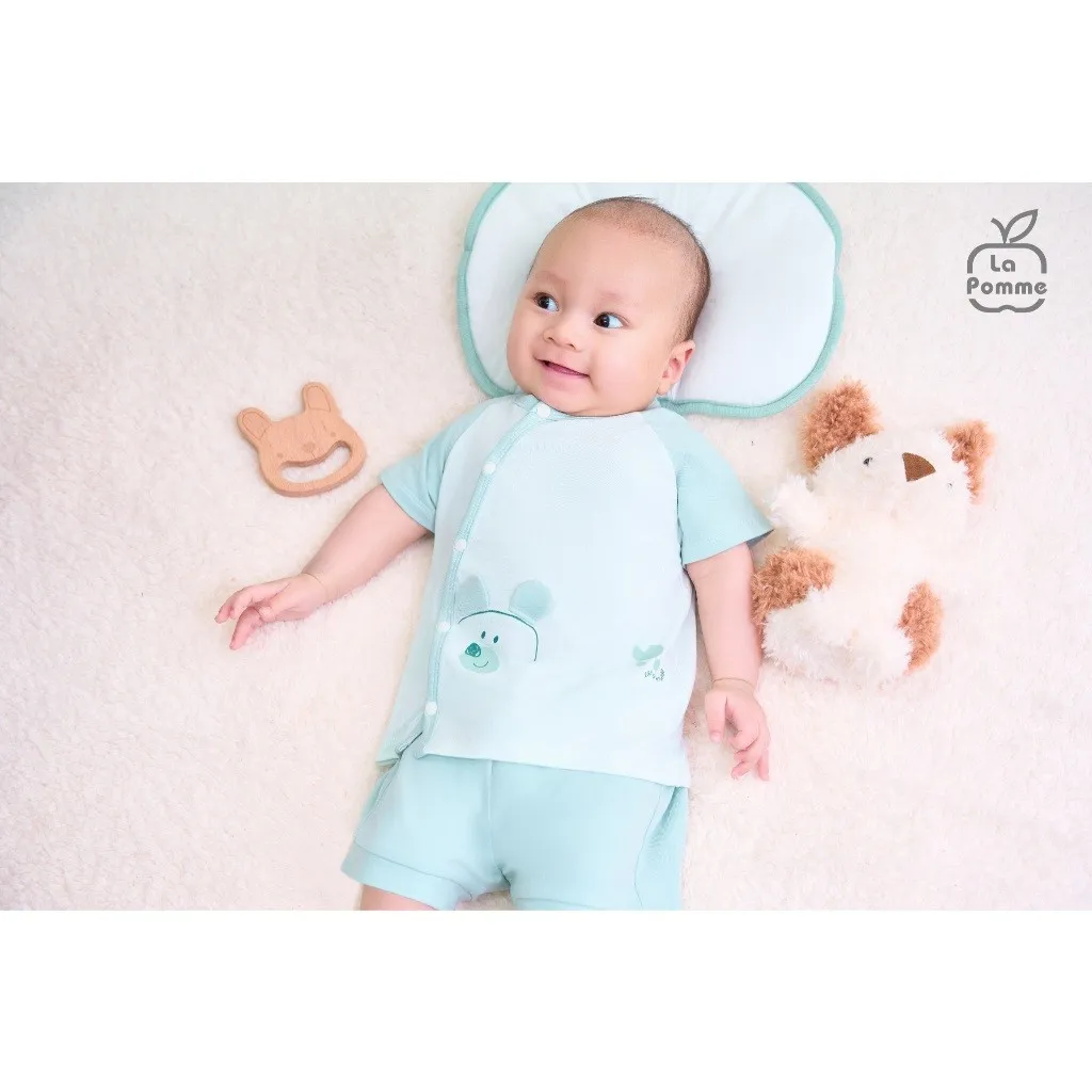 Ảnh Bộ cộc tay cúc lệch La Pomme Người bạn ú òa 4