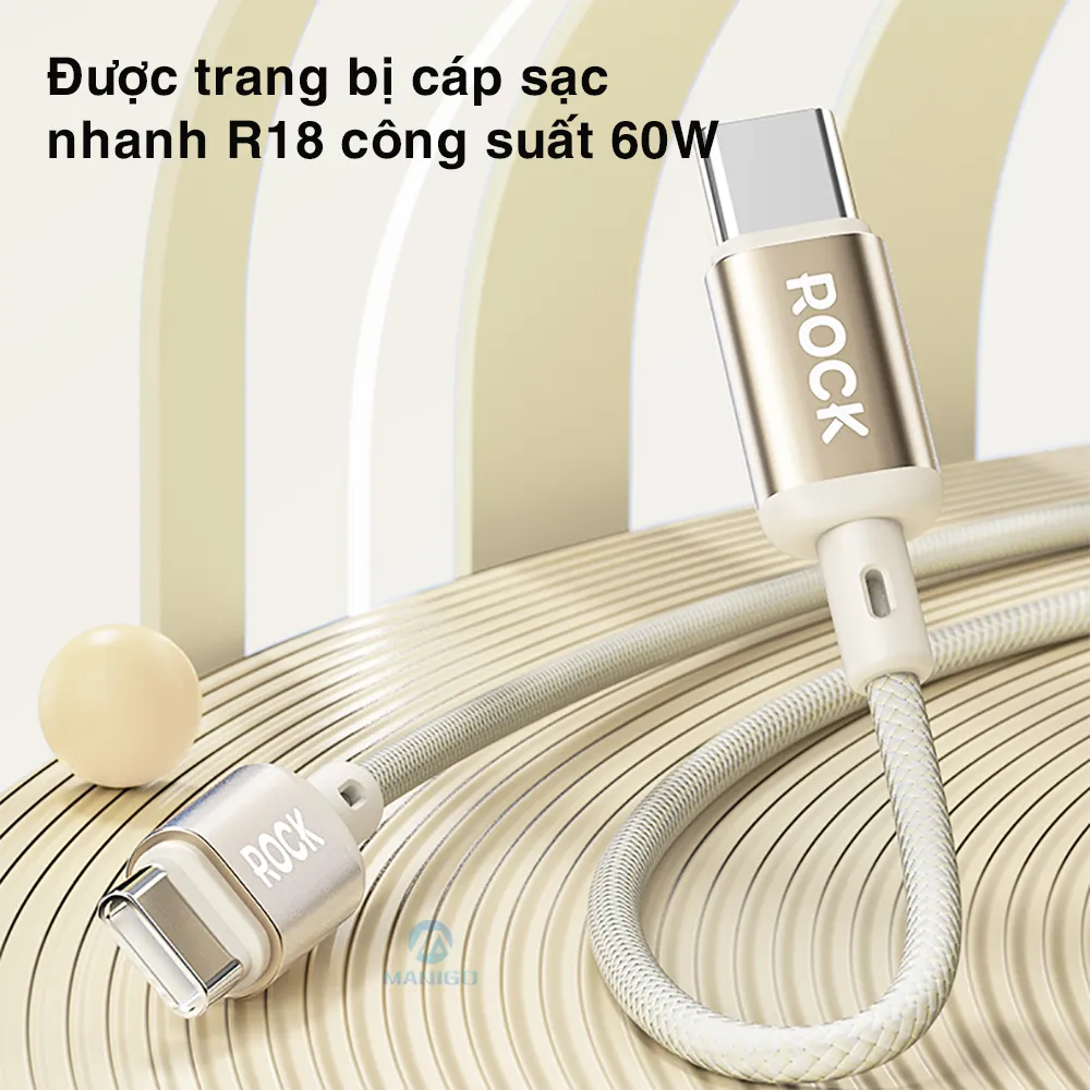 Ảnh Bộ củ cáp sạc nhanh typeC ROCK Ice²Cube sạc nhanh 30W Hàng chính hãng Rockspace BH 12 tháng 4