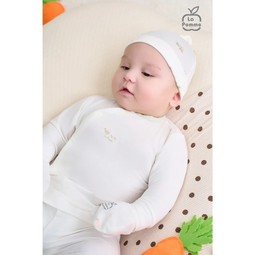 Ảnh Bộ dài tay cúc lệch La Pomme Nông trại vui nhộn 3
