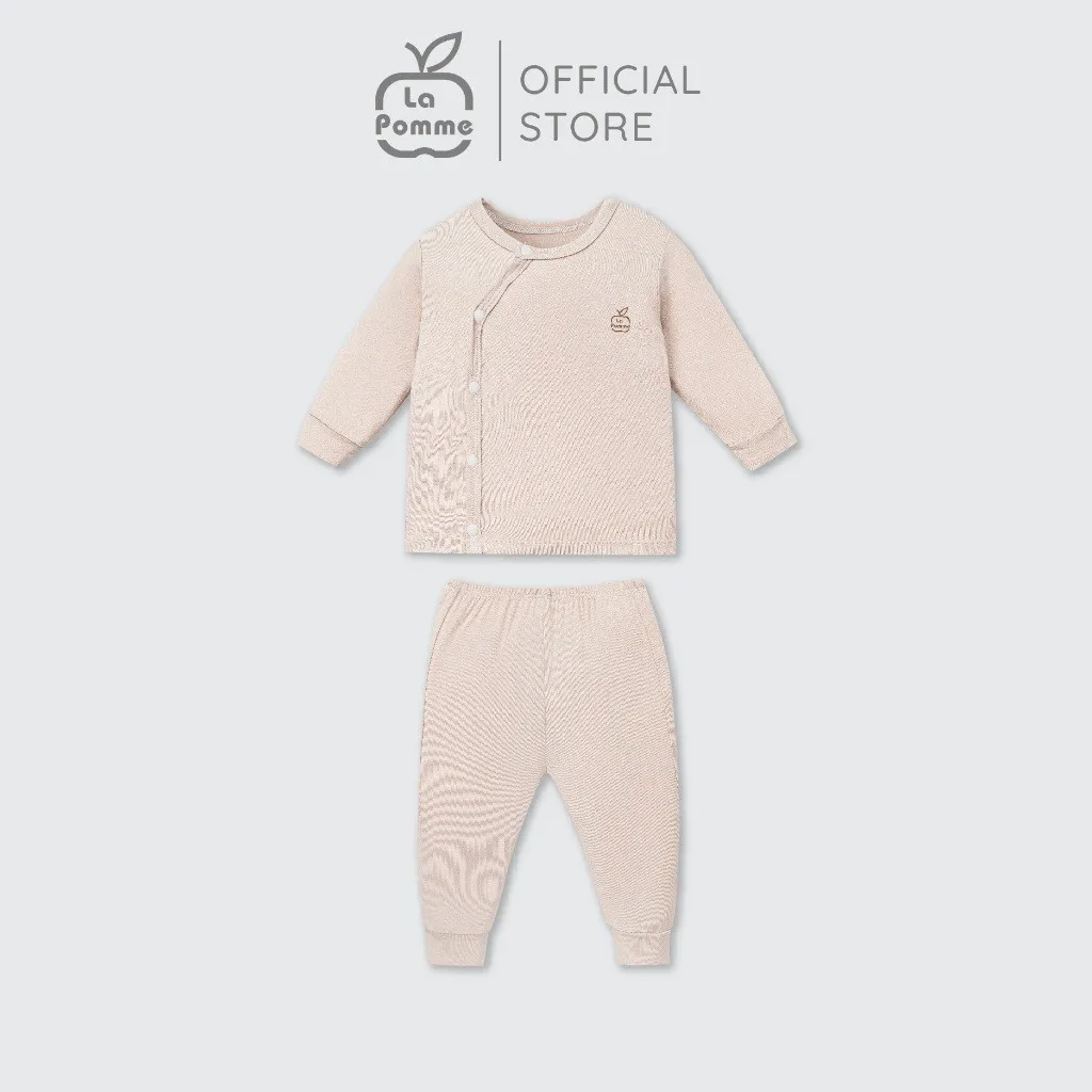 Ảnh Bộ dài tay La Pomme cúc lệch mềm mịn - Newborn 1