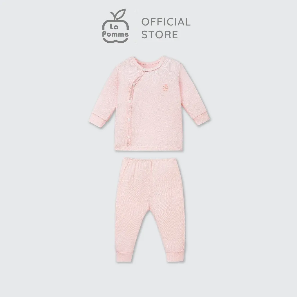 Ảnh Bộ dài tay La Pomme cúc lệch mềm mịn - Newborn 2