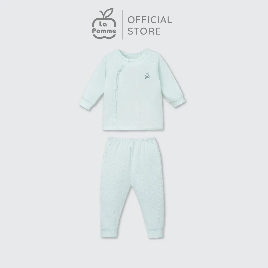 Ảnh Bộ dài tay La Pomme cúc lệch mềm mịn - Newborn 3