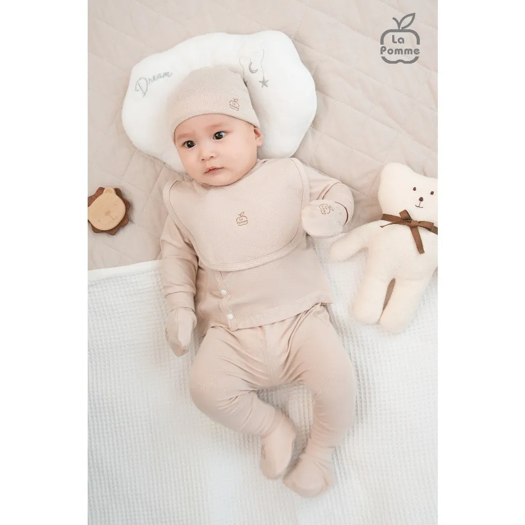 Ảnh Bộ dài tay La Pomme cúc lệch mềm mịn - Newborn 4