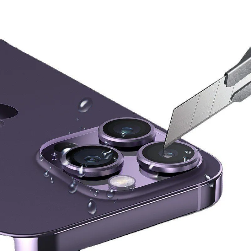 Ảnh Bộ dán bảo vệ từng mắt camera iphone KTM bằng kim loại chống xước, chống lóa, HD cho ip 14Promax ,13 12 11 Pro Max 4