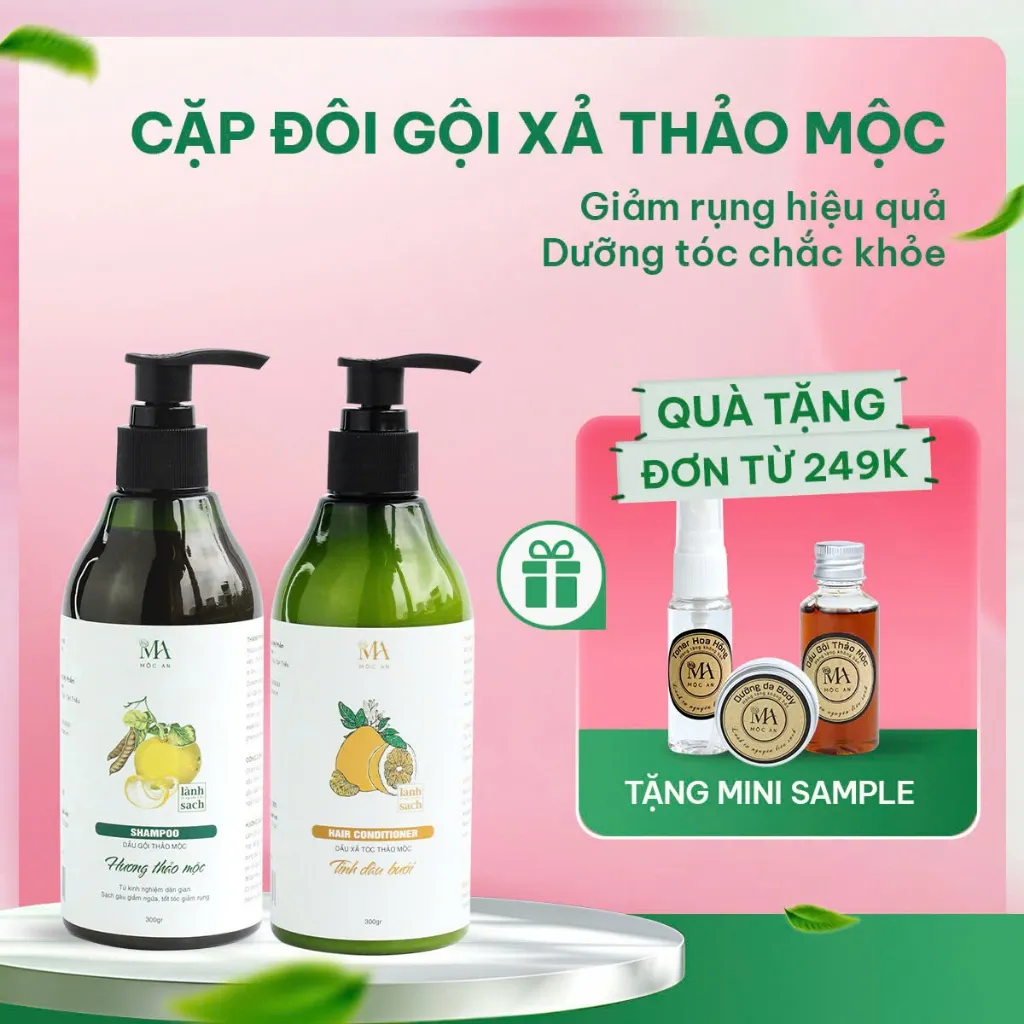 Review Bộ Dầu Gội Xả Thảo Mộc Mộc An: Giảm Gãy Rụng, Kích Mọc Tóc Hiệu Quả