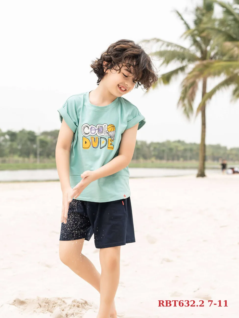 Ảnh Bộ đồ bé trai RIOMIO in hình dễ thương chất cotton mềm mát co giãn cho bé 27-50kg RBT632.2 4